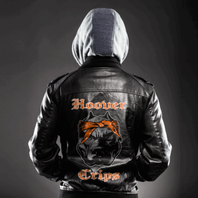 Ligerking Jacket - Hoover Crips Zipper Leather Jacket A31