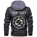 (Custom) Ligerking - Horror Helmet Magic Runic Leather Jacket A35