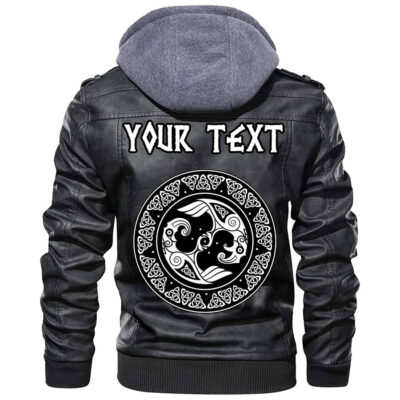 (Custom) Ligerking - Horror Helmet Magic Runic Leather Jacket A35