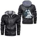 Ligerking - I hate people Norse Mythology Viking Leather Jacket A35
