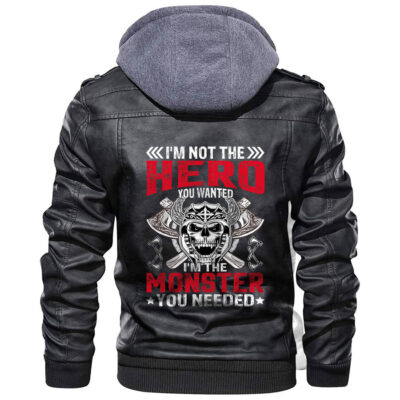 Ligerking Jacket - I'm Not The Hero You Wanted I'm The Monster You Needed Leather Jacket A31