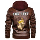 (Custom) Ligerking - Long haired Valkyrie In Beautiful Helmet Leather Jacket A35