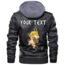 (Custom) Ligerking - Long haired Valkyrie In Beautiful Helmet Leather Jacket A35