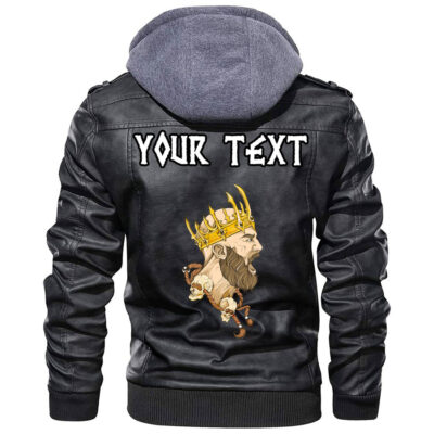 (Custom) Ligerking - Long haired Valkyrie In Beautiful Helmet Leather Jacket A35