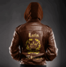 Ligerking Jacket - Hoover Crips Bulldog Zipper Leather Jacket A31