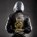 Ligerking Jacket - Hoover Crips Bulldog Zipper Leather Jacket A31