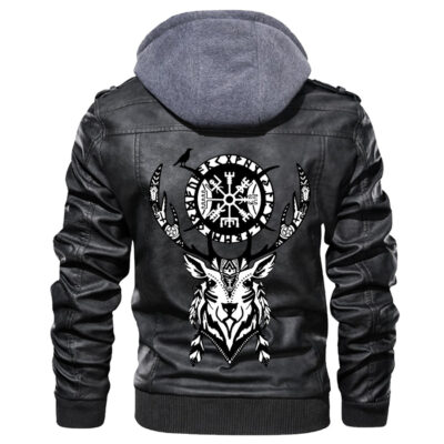 Ligerking - Norse Viking Wolf Ulfhednar Leather Jacket A35