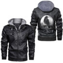 Ligerking - Men's Viking with Thor's Hammer Mjolnir Leather Jacket A35