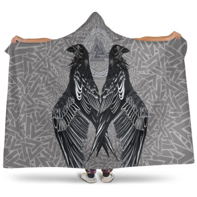 Ligerking Hooded Blanket Raven Valknut A15