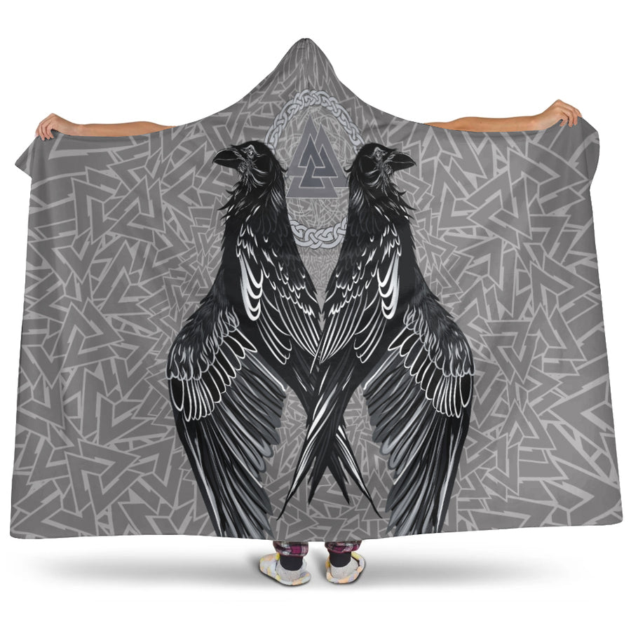 Ligerking Hooded Blanket Raven Valknut A15