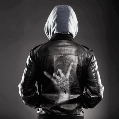 Ligerking Jacket - Latin Kings Lion Zipper Leather Jacket A31