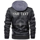 (Custom) Ligerking - King Skull With Axe Leather Jacket A35