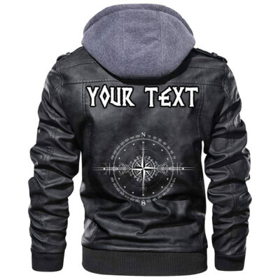 (Custom) Ligerking - King Skull With Axe Leather Jacket A35