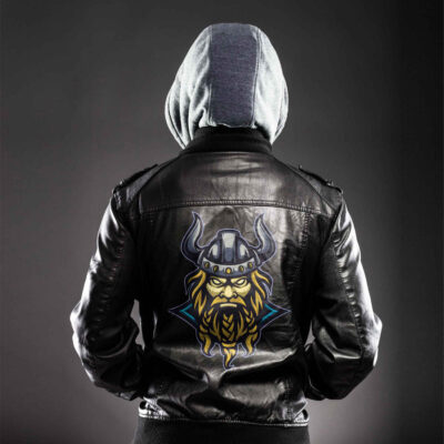 Ligerking - Cat Viking Animal Warriors Leather Jacket A35