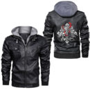 Ligerking - Mens VALHALLA Raven Viking Men Cool Leather Jacket A35