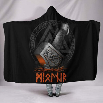 Ligerking Hooded Blanket - Mjolnir and Valknut A35