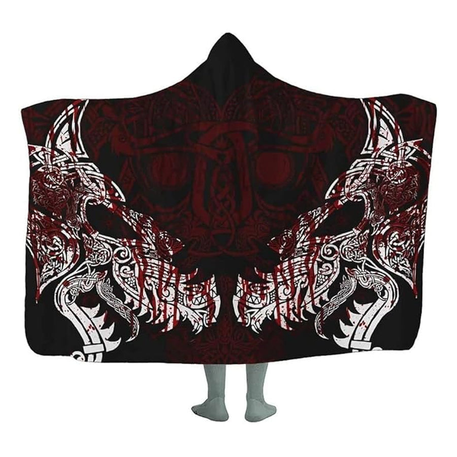 Ligerking Hooded Blanket - Nodric Fenrir Blood Style A35