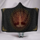 Ligerking Hooded Blanket - Nodric Tree of Life and Rune A35