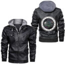Ligerking - Norse Mythology with viking wolf and viking ravens Leather Jacket A35