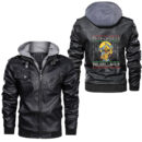 Ligerking -Odin Norse Mythology Valhalla Viking Raven Nordic God Leather Jacket A35