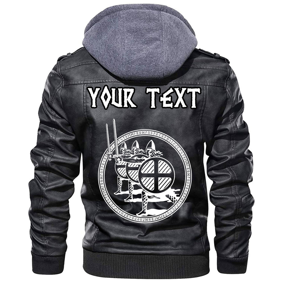 (Custom) Ligerking - Norse Wolf Tribal Leather Jacket A35