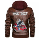 (Custom) Ligerking - Northern Warriors Berserkers With Swords And Shields Leather Jacket A35