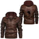 Ligerking - Odin Norse Mythology Raven Viking Skull Gift Viking Leather Jacket A35