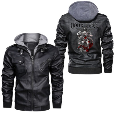 Ligerking - Odin Circle Raven Leather Jacket A95