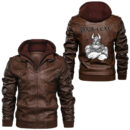Ligerking - Odin Raven Skull Leather Jacket A95
