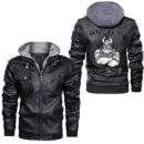 Ligerking - Odin Raven Skull Leather Jacket A95