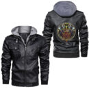 Ligerking - Odin on his Throne Norse Viking Mythology Allfather 1901 Leather Jacket A35