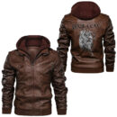 Ligerking - Odin Raven Axe Leather Jacket A95