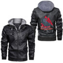 Ligerking - Odin Ravens Huginn and Muninn Valknut Viking Leather Jacket A35