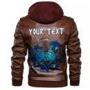 (Custom) Ligerking - Odin Skull With Weapon Leather Jacket A35