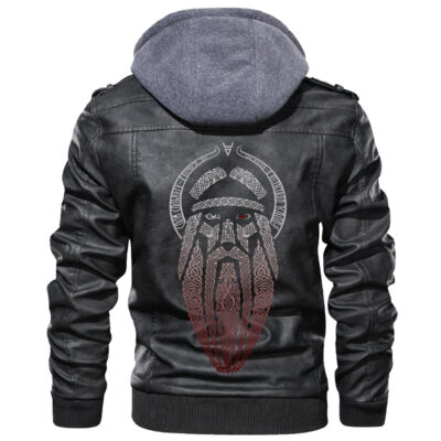 Ligerking - Odin Raven Tattoo Leather Jacket A35