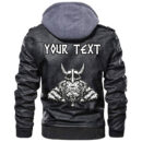 (Custom) Ligerking - Odin Symbol Leather Jacket A35