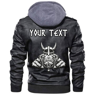 (Custom) Ligerking - Odin Symbol Leather Jacket A35