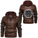 Ligerking - Odin Wolf Raven Scandinavian Norse Pagan Viking Leather Jacket A35