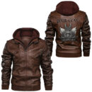 Ligerking - Odin Two Raven Celtic Leather Jacket A95