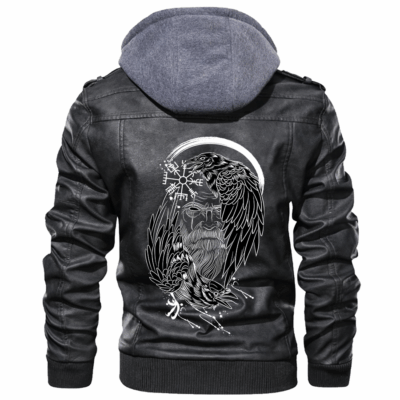Ligerking - Odin Wolf Tattoo Leather Jacket A35
