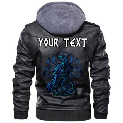 (Custom) Ligerking - Odin's Celtic Raven Leather Jacket A35