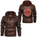 Ligerking - Odin's ravens viking celtic Huginn Muninn Leather Jacket A35