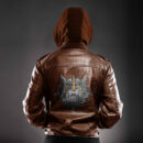 Ligerking - Mascot Viking Esport Logo Leather Jacket A35