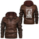 Ligerking - Odin on his Throne Norse Viking Mythology Leather Jacket A35