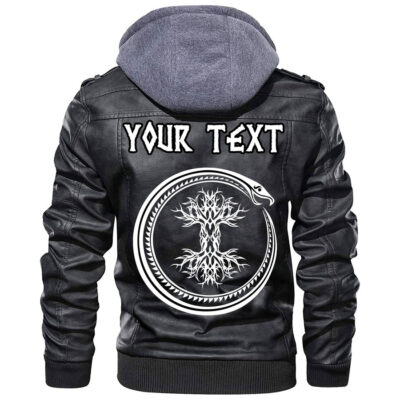 (Custom) Ligerking - Old Skull Face Isolated Leather Jacket A35