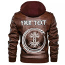 (Custom) Ligerking - Old Skull Face Isolated Leather Jacket A35