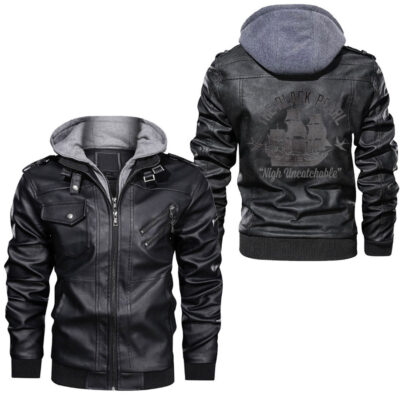 Ligerking - Pirates of the Caribbean Untouchable Black Pearl Leather Jacket A35