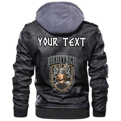 (Custom) Ligerking - Pray Odin Leather Jacket A35
