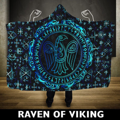 Ligerking Hooded Blanket - Runes Raven A7
