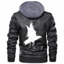 Ligerking - Odin,Hugin and Munin Tattoo Leather Jacket A35